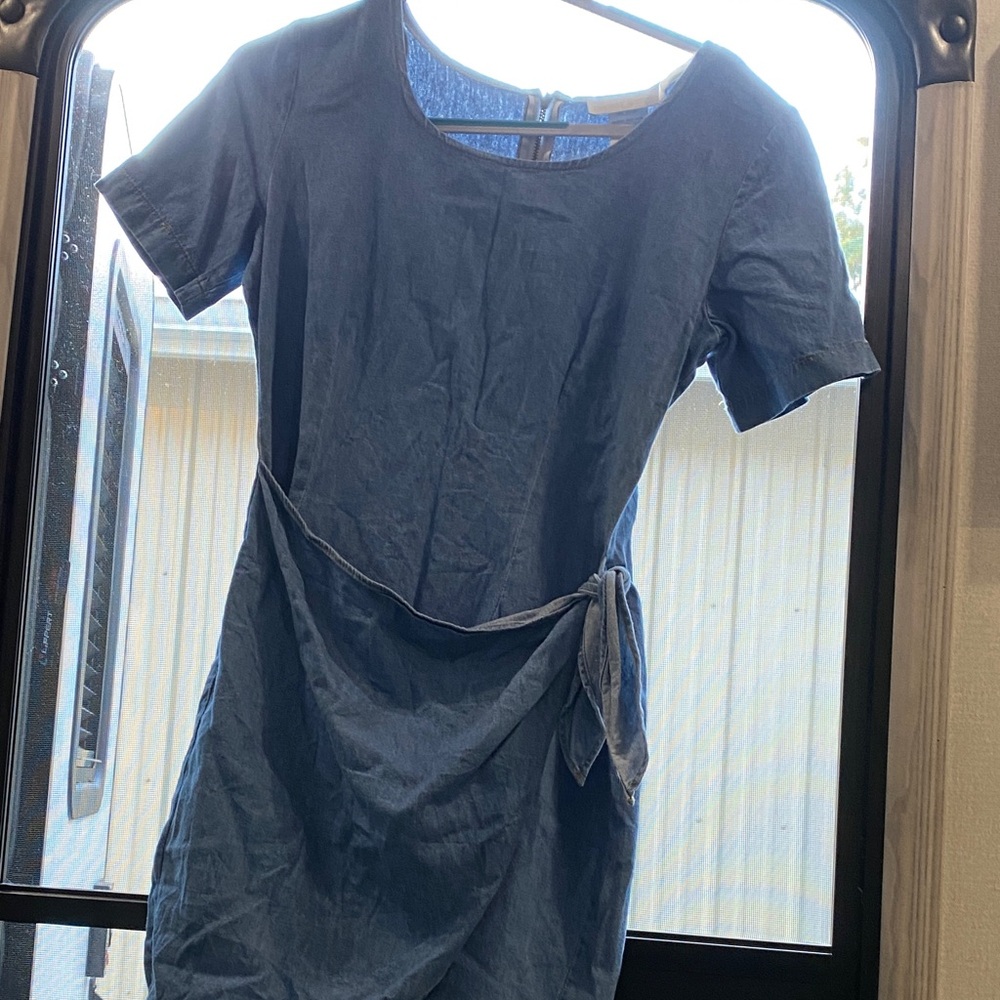 Blue Short Sleeve Dress